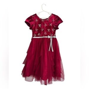 Jona Michelle Girl’s  Pink Velvet Dress Size 8